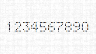 数字点阵字体-5x7点阵-可用于打印喷码-编号AA1030