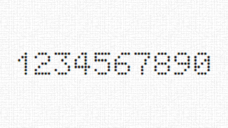 数字点阵字体-5x7点阵-可用于打印喷码-编号AA1053