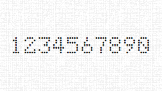 数字点阵字体-5x7点阵-可用于打印喷码-编号AA107