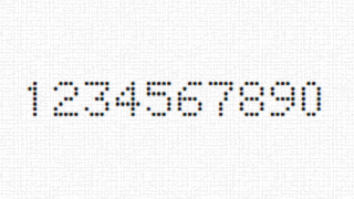 数字点阵字体-5x7点阵-可用于打印喷码-编号AA1070