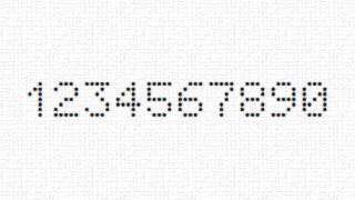 数字点阵字体-5x7点阵-可用于打印喷码-编号AA1086