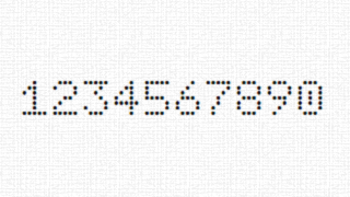 数字点阵字体-5x7点阵-可用于打印喷码-编号AA11