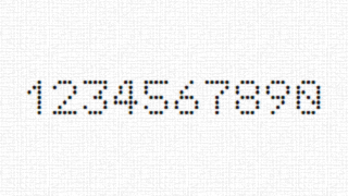 数字点阵字体-5x7点阵-可用于打印喷码-编号AA112