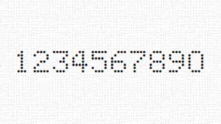 数字点阵字体-5x7点阵-可用于打印喷码-编号AA1280