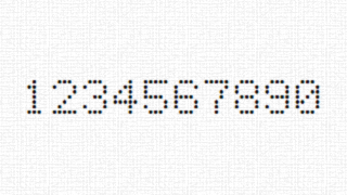 数字点阵字体-5x7点阵-可用于打印喷码-编号AA1312