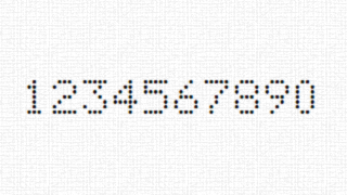 数字点阵字体-5x7点阵-可用于打印喷码-编号AA140