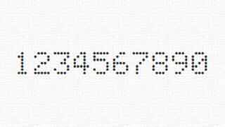 数字点阵字体-5x7点阵-可用于打印喷码-编号AA1404