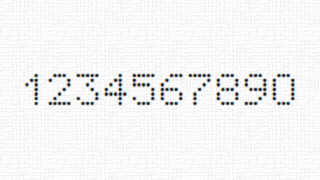 数字点阵字体-5x7点阵-可用于打印喷码-编号AA1536