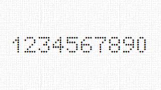 数字点阵字体-5x7点阵-可用于打印喷码-编号AA1557