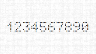 数字点阵字体-5x7点阵-可用于打印喷码-编号AA1589