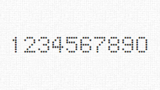 数字点阵字体-5x7点阵-可用于打印喷码-编号AA1605