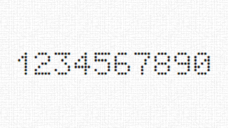 数字点阵字体-5x7点阵-可用于打印喷码-编号AA1679