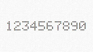 数字点阵字体-5x7点阵-可用于打印喷码-编号AA1700