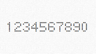 数字点阵字体-5x7点阵-可用于打印喷码-编号AA1951