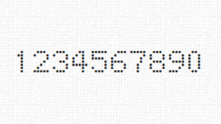 数字点阵字体-5x7点阵-可打印喷码-编号AA1987