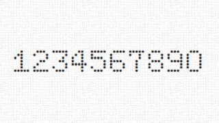 数字点阵字体-5x7点阵-可用于打印喷码-编号AA224