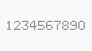 数字点阵字体-5x7点阵-可用于打印喷码-编号AA294