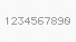 数字点阵字体-5x7点阵-可用于打印喷码-编号AA455