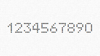 数字点阵字体-5x7点阵-可用于打印喷码-编号AA517