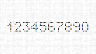 数字点阵字体-5x7点阵-可用于打印喷码-编号AA554