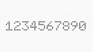 数字点阵字体-5x7点阵-可用于打印喷码-编号AA559