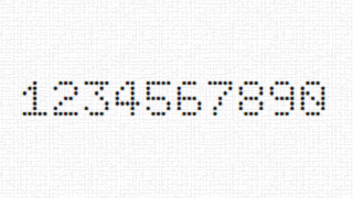 数字点阵字体-5x7点阵-可用于打印喷码-编号AA587