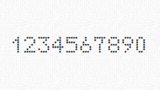 数字点阵字体-5x7点阵-可用于打印喷码-编号AA597