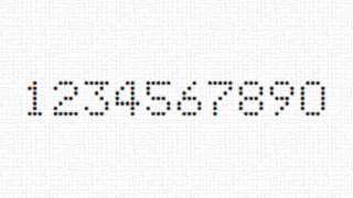 数字点阵字体-5x7点阵-可用于打印喷码-编号AA641