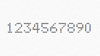 数字点阵字体-5x7点阵-可用于打印喷码-编号AA800