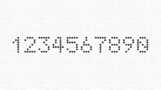 数字点阵字体-5x7点阵-可用于打印喷码-编号AA885