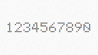 数字点阵字体-5x7点阵-可用于打印喷码-编号AA961