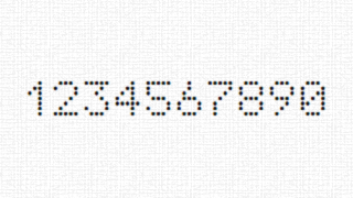 数字点阵字体-5x7点阵-可用于打印喷码-编号AA993