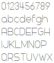单线字体09，可用于精雕、激光打标、广告、工业